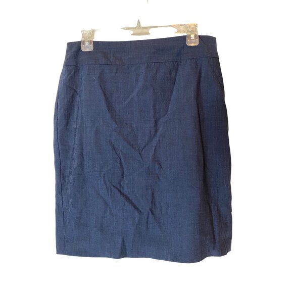 Banana Republic Womens Navy Wool Blend Pencil Skirt Size 12 - Picture 1 of 10